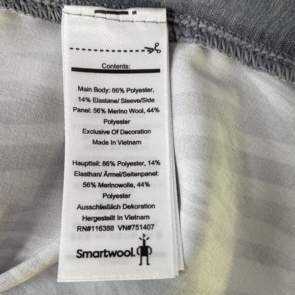 NWT Smartwool‎ Merino Wool Sport Short Sleeve Dress Womens Small Gray Zig Zag - Picture 5 of 13